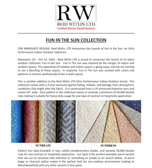 Press Release: Reid Witlin Textiles Announces "Fun In The Sun Collection"